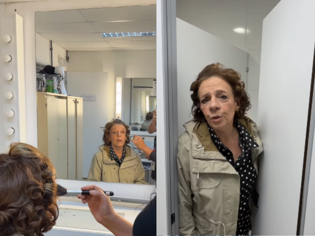 Rosi Campos se diverte com flagra inusitado ao deixar cemitério no Rio