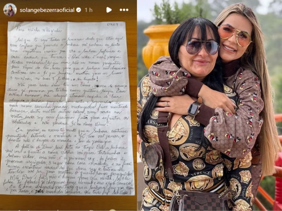 Deolane Bezerra escreve carta emocionante à mãe da prisão