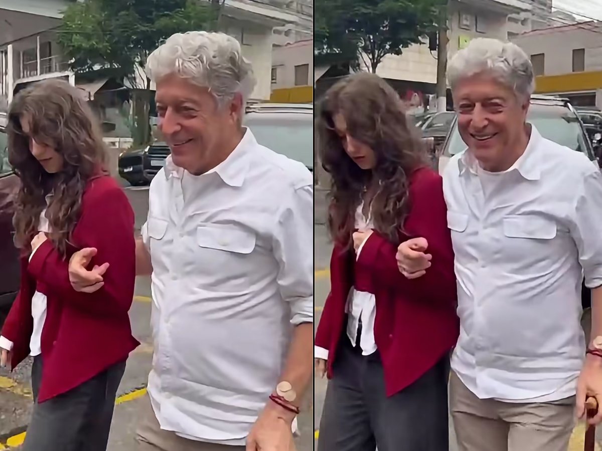 Caco Barcellos vota após cirurgia na coluna aos 76 anos
