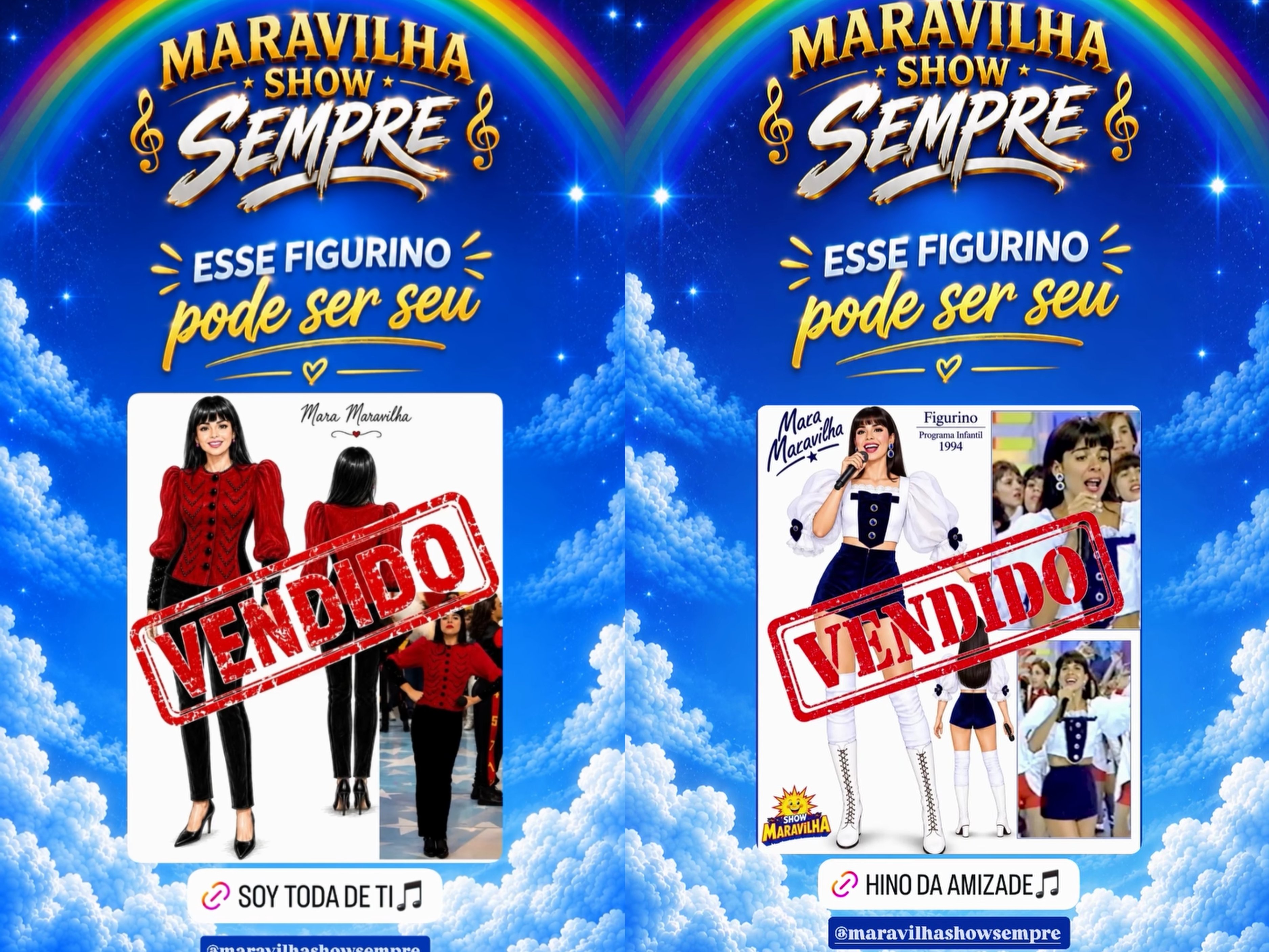 Figurinos Icônicos de Mara Maravilha Estão à Venda