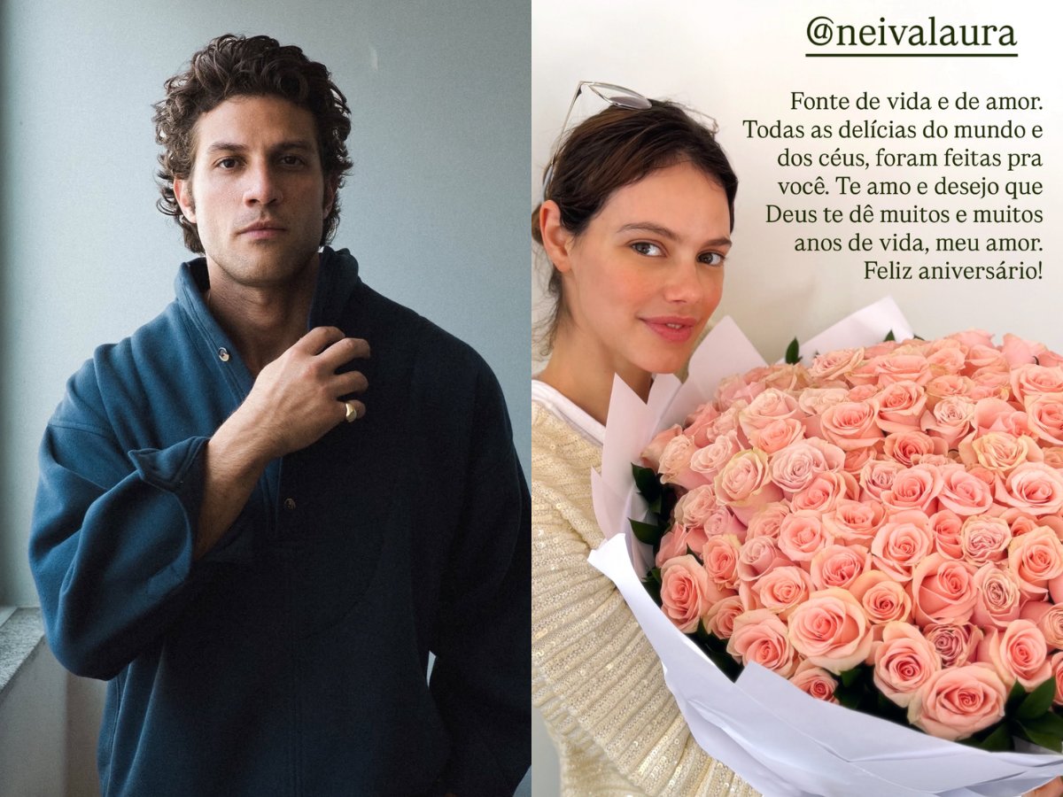 Chay Suede faz declaração emocionante e presenteia Laura Neiva com buquê especial