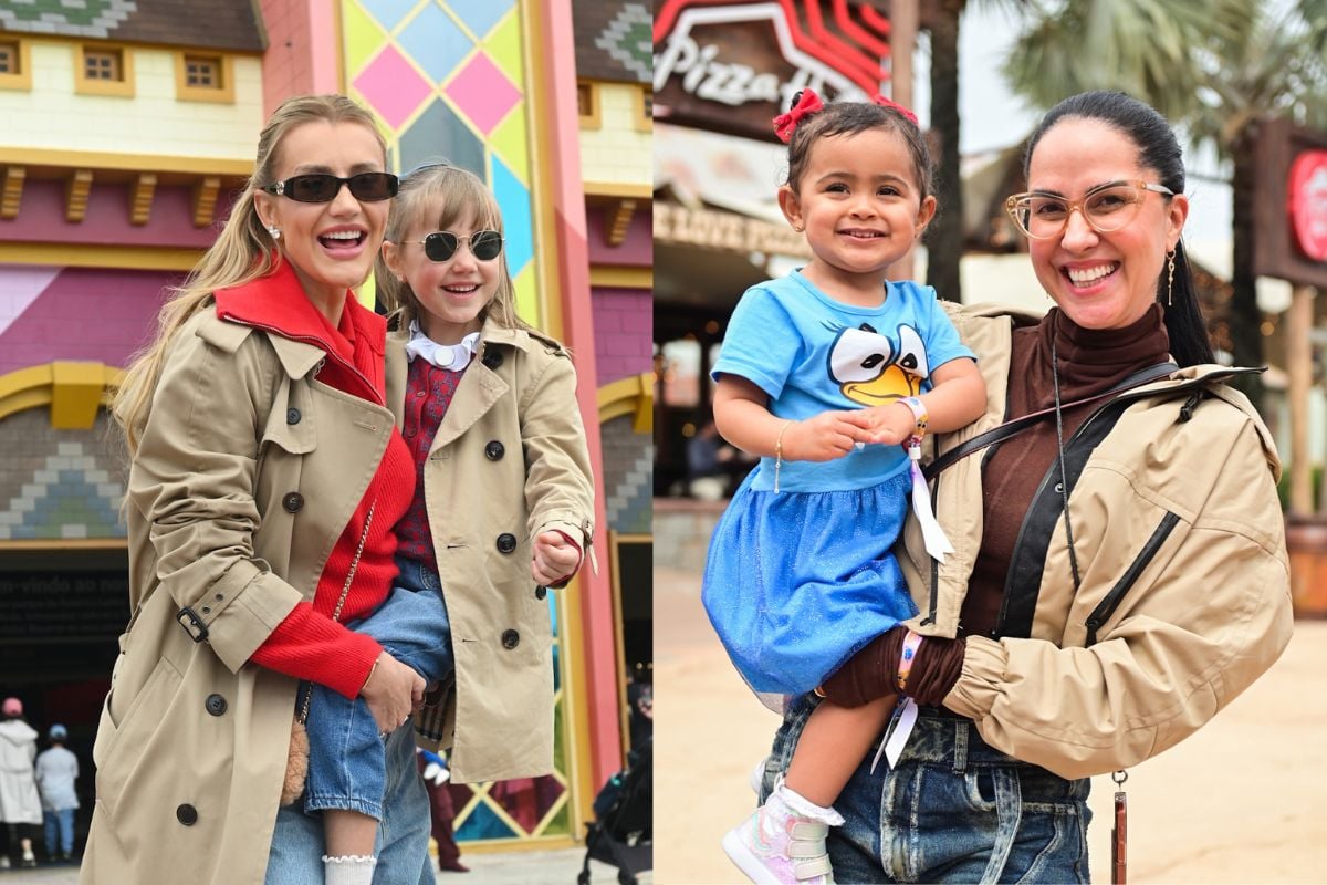 Celebridades apresentam seus filhos à nova área da Galinha Pintadinha no Beto Carrero